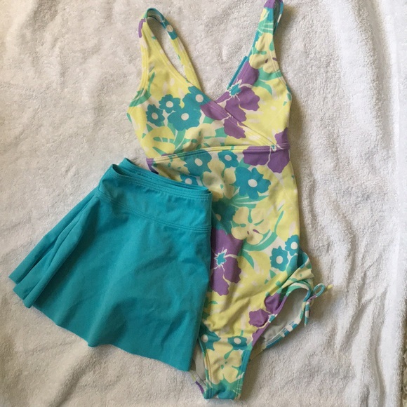 Lands' End Other - Lands End Kids Swimsuit and Skirt